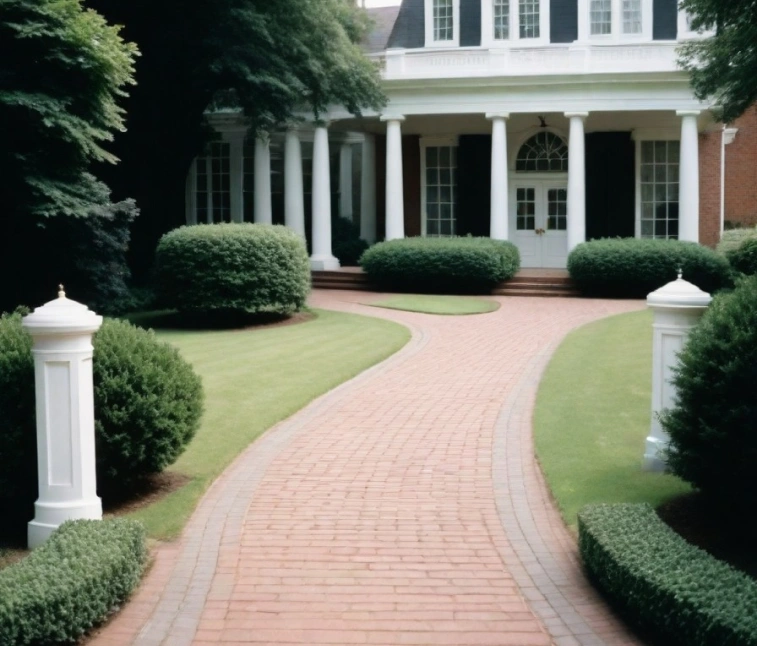 Durable red brick pavers, perfect for walkways or patios, inspired by Boston City Hall's design