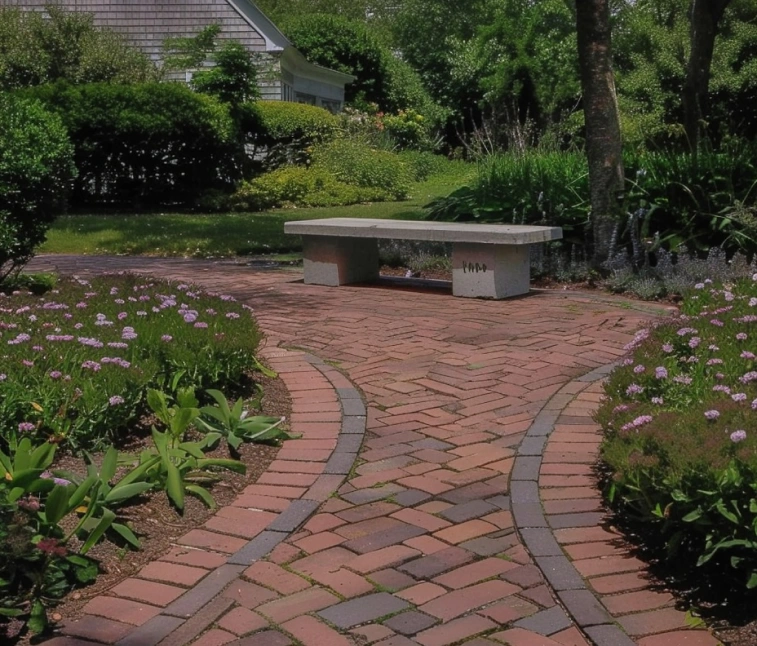 Durable and long-lasting Pine Hall brick pavers, handcrafted from clay for high-quality landscaping projects