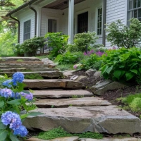 Antique Granite Steps in a Cape Cod cottage