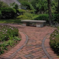 Pine Hall Brick Pavers in a Cape Cod Drivewy
