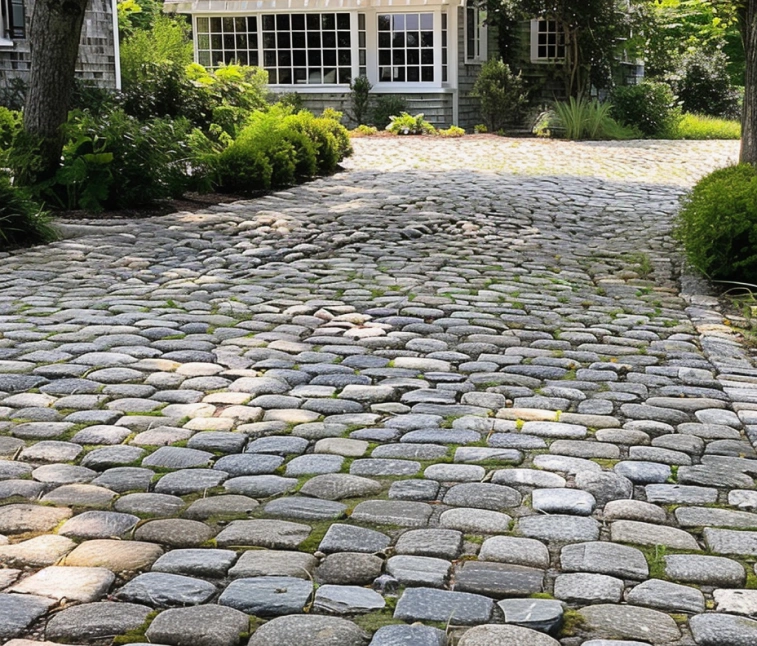 Weathered reclaimed cobblestones in a variety of shapes and sizes, perfect for adding a touch of history to your landscaping