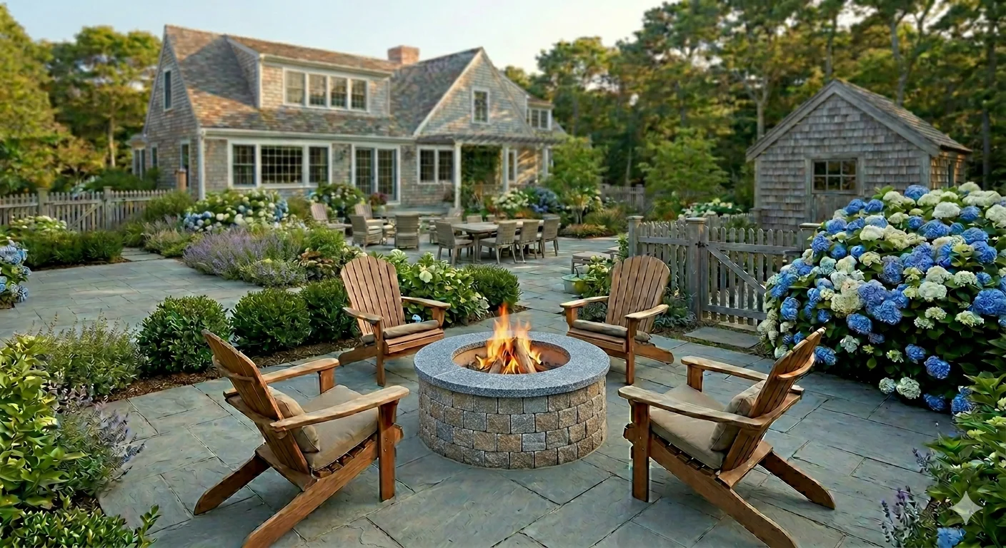 Stone Fire Pit Patio
